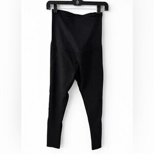 Haute Mama Maternity Black Leggings Small Over Belly Stretch Pregnancy Pants